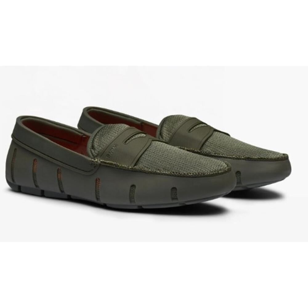 SWIMS Penny Loafers in Olive Green Men's Sz 10